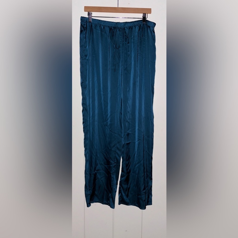 Ekouaer Satin Women XL Soft Stretch Sleep Pajama Bottom Loungewear Lightweight
